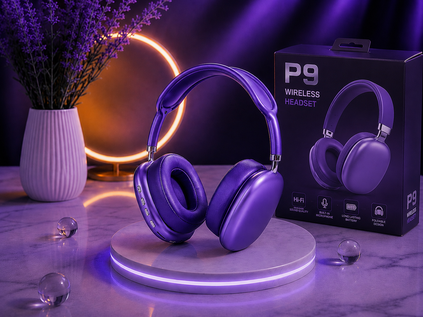 هدفون بلوتوثی مدل P9 ProMax حذف نویز بلوتوث 5.3